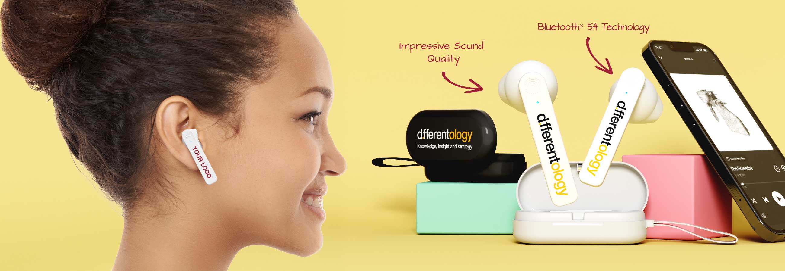 Custom True Wireless Bluetooth® Earbuds, Duet