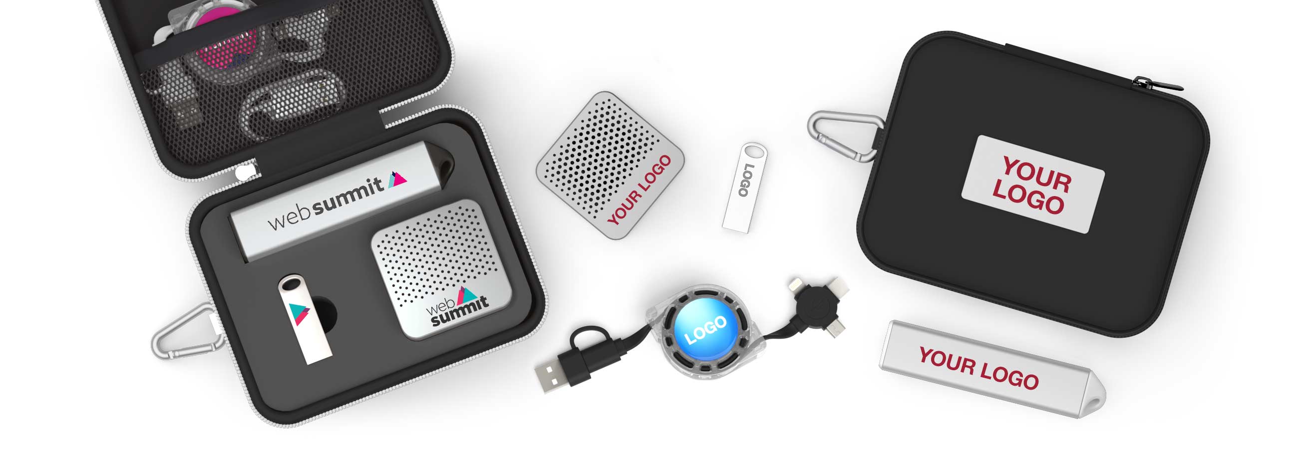 Metal L — USB, Boxă & Power Bank