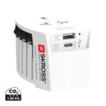 Adaptor SKROSS pentru călătorii MUV 2-pole cu USB A și C