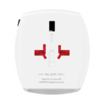 Adaptor SKROSS pentru călătorii MUV 2-pole cu USB A și C personalizat cu logo