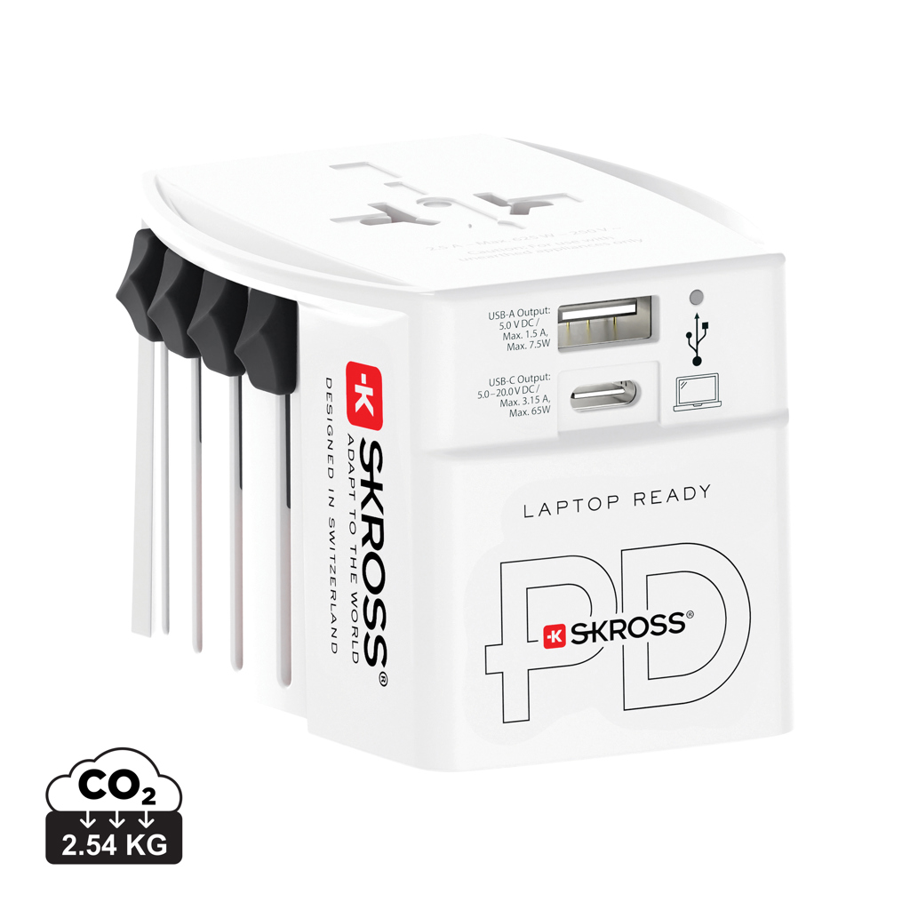 Adaptor SKROSS pentru călătorii MUV 65W PD, cablu USB C