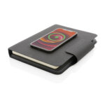 Agendă A5 Arctic magnetică cu încărcare wireless 10W personalizat cu logo