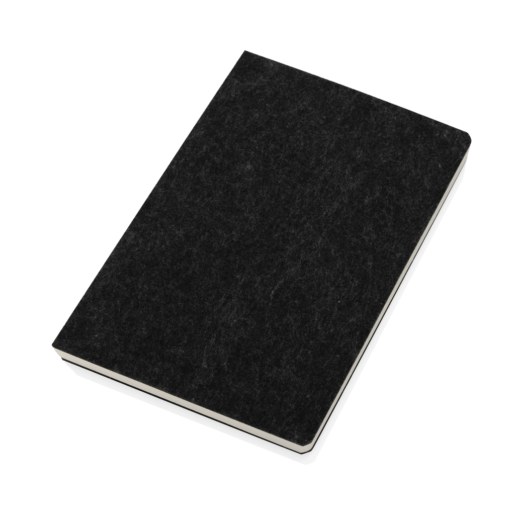 Agendă A5 Phrase din fetru reciclat, certificat GRS personalizat cu logo
