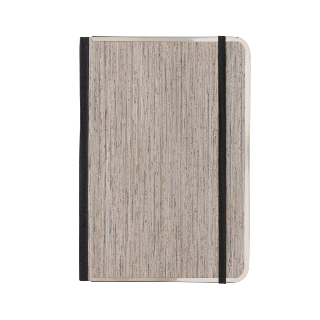 Agendă A5 Treelkine premium cu copertă imitație lemn personalizat cu logo