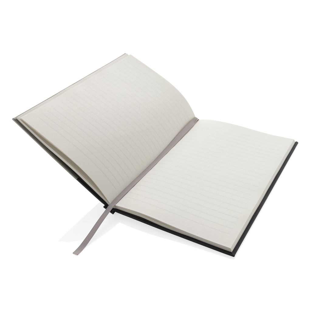 Agendă A5 Words din rPET certificat GRS și hârtie kraft personalizat cu logo