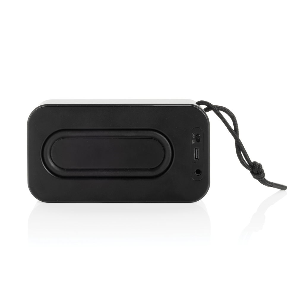 Boxă cu bass Swiss Peak de 10W din aluminiu reciclat RCS personalizat cu logo