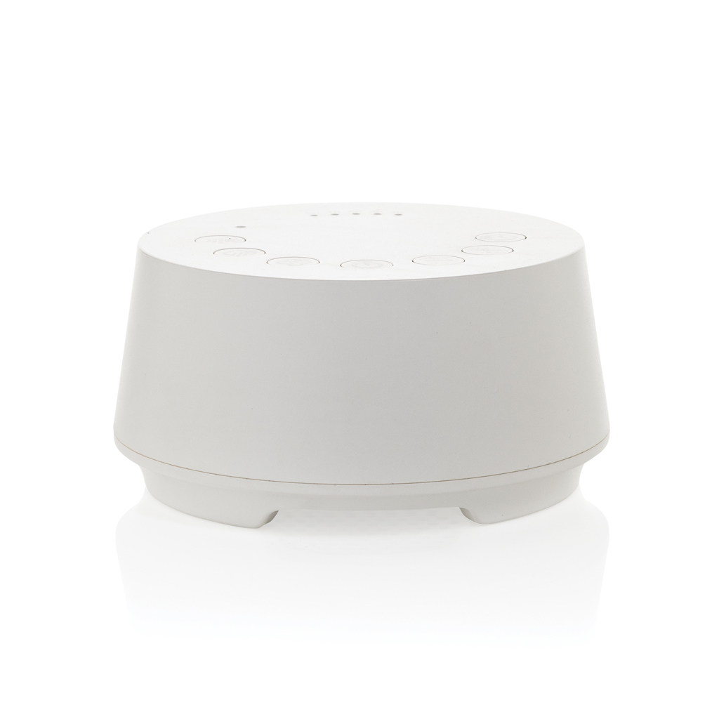 Boxă Flora white noise din plastic reciclat RCS personalizat cu logo