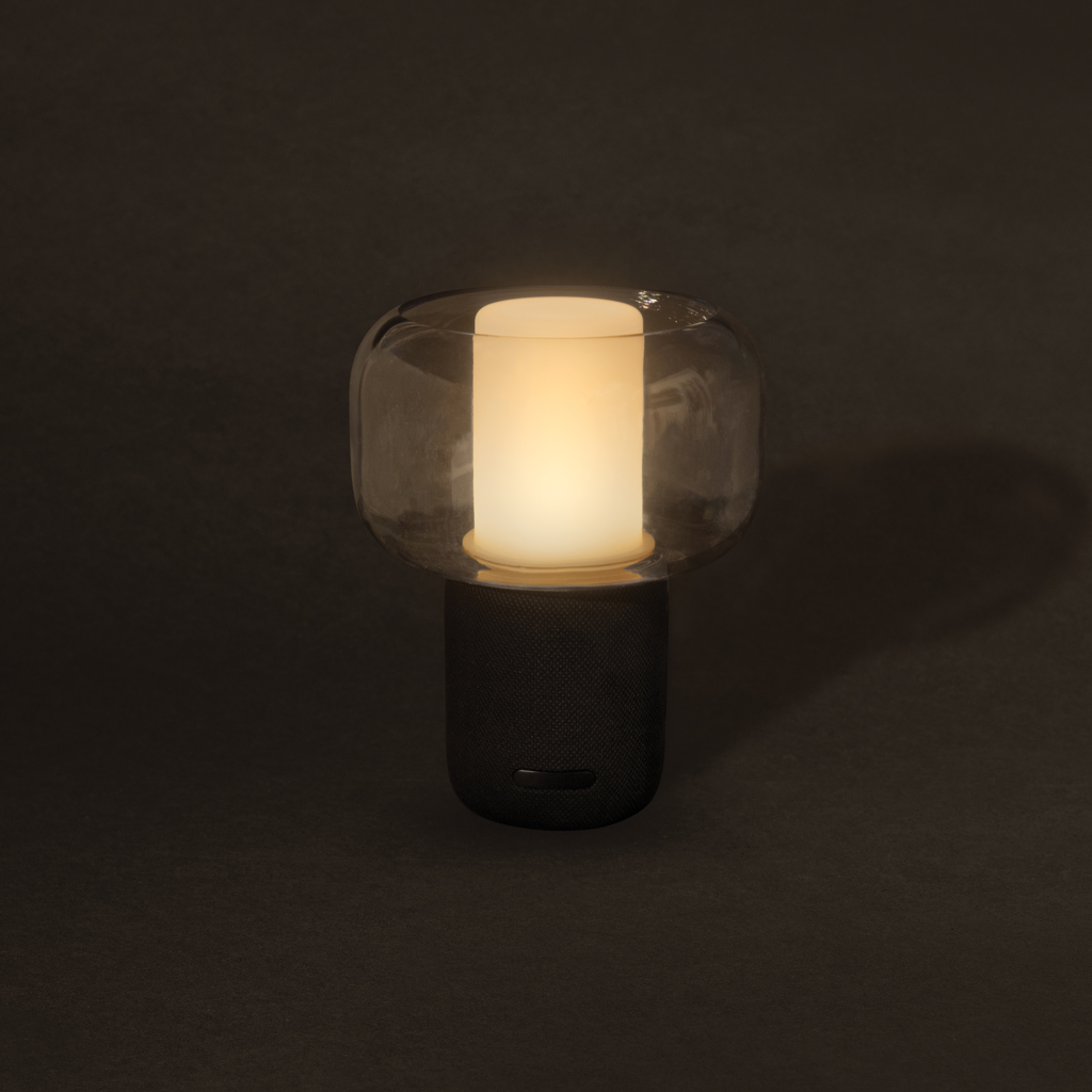 Boxă - lampă Lux 10W RCS din plastic reciclat personalizat cu logo