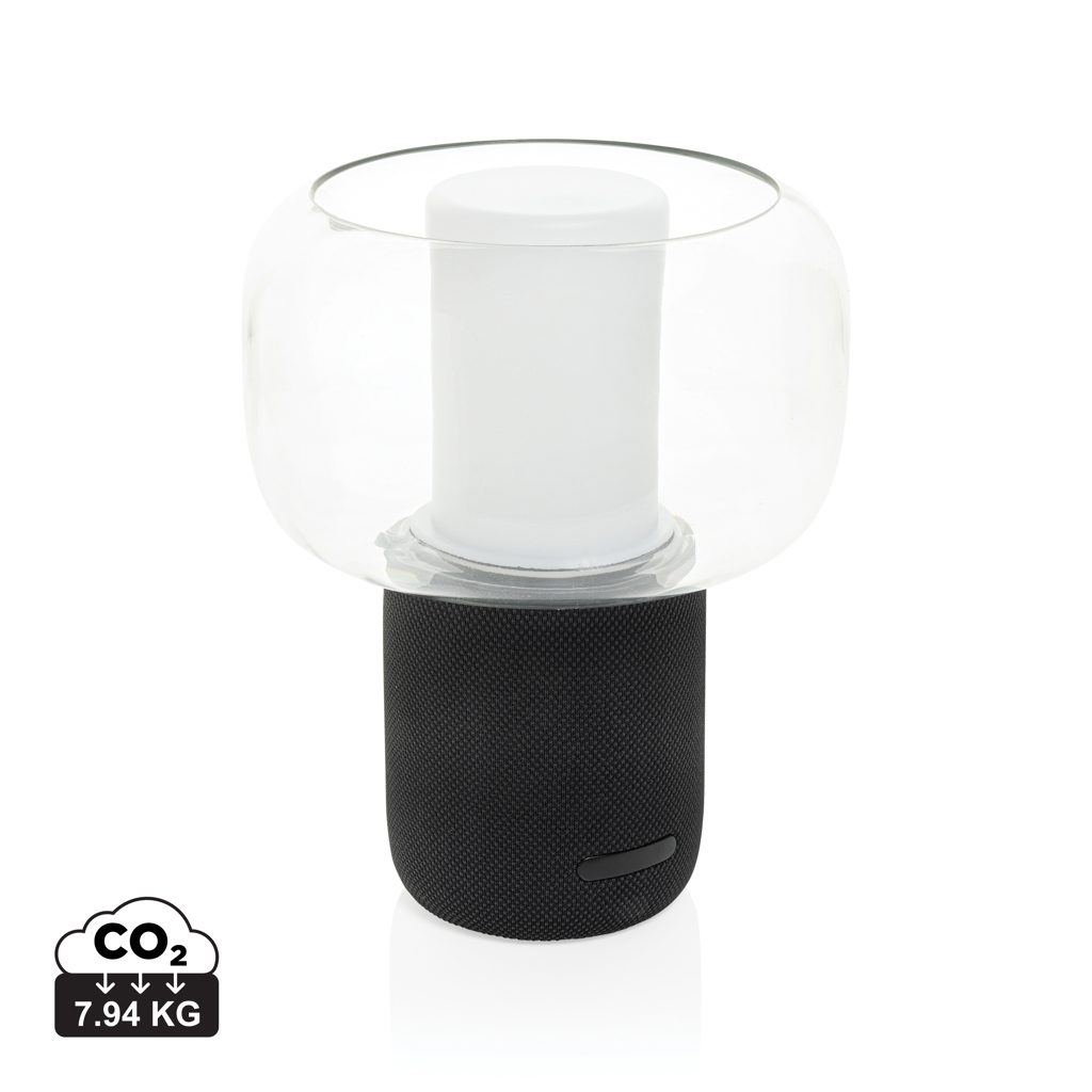 Boxă - lampă Lux 10W RCS din plastic reciclat personalizat cu logo