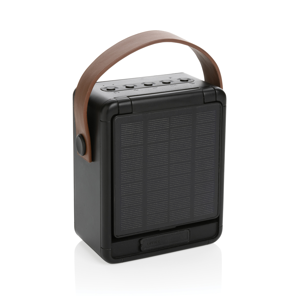 Boxă solară Skywave 12W din plastic reciclat RCS personalizat cu logo