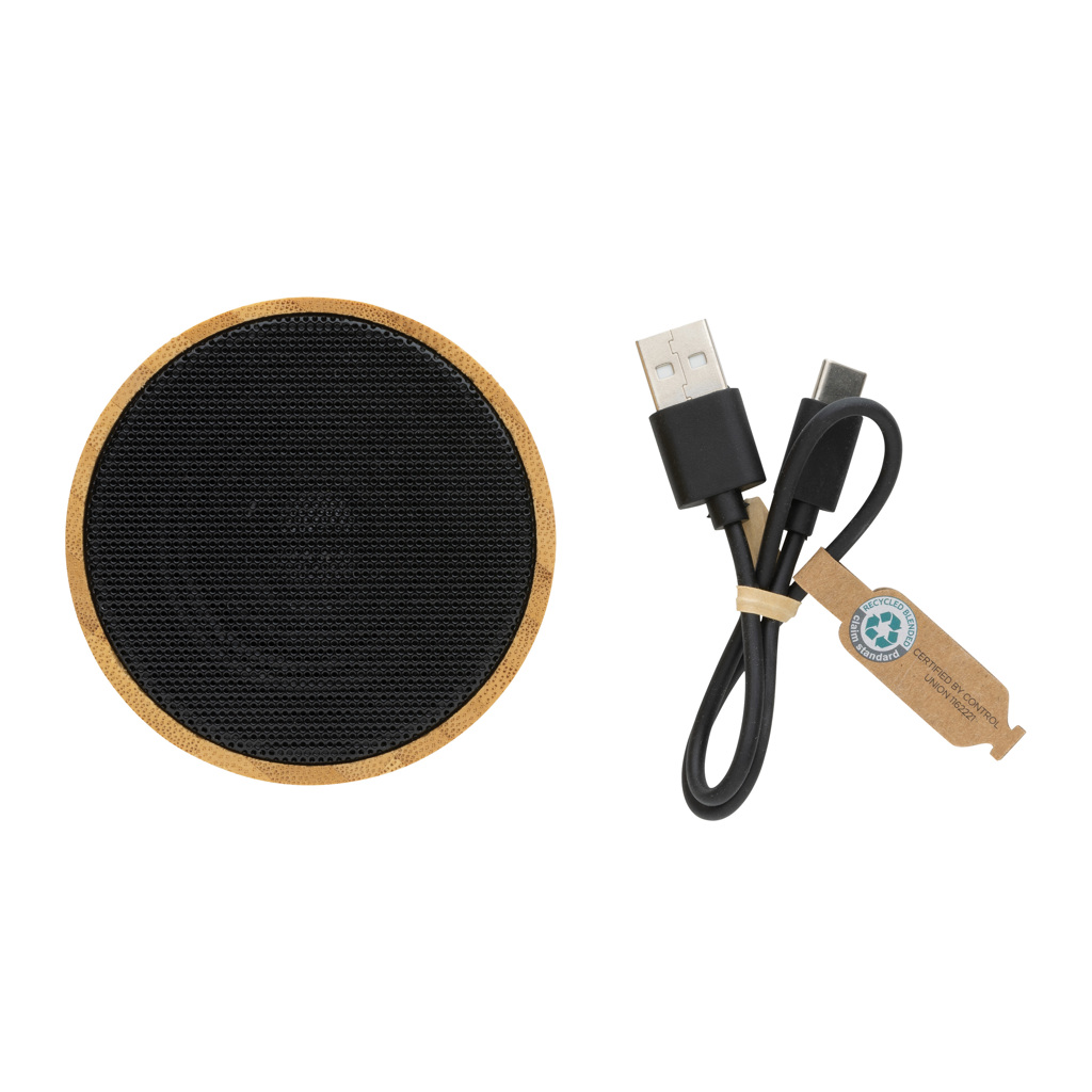 Boxă wireless 3W din bambus RCS personalizat cu logo