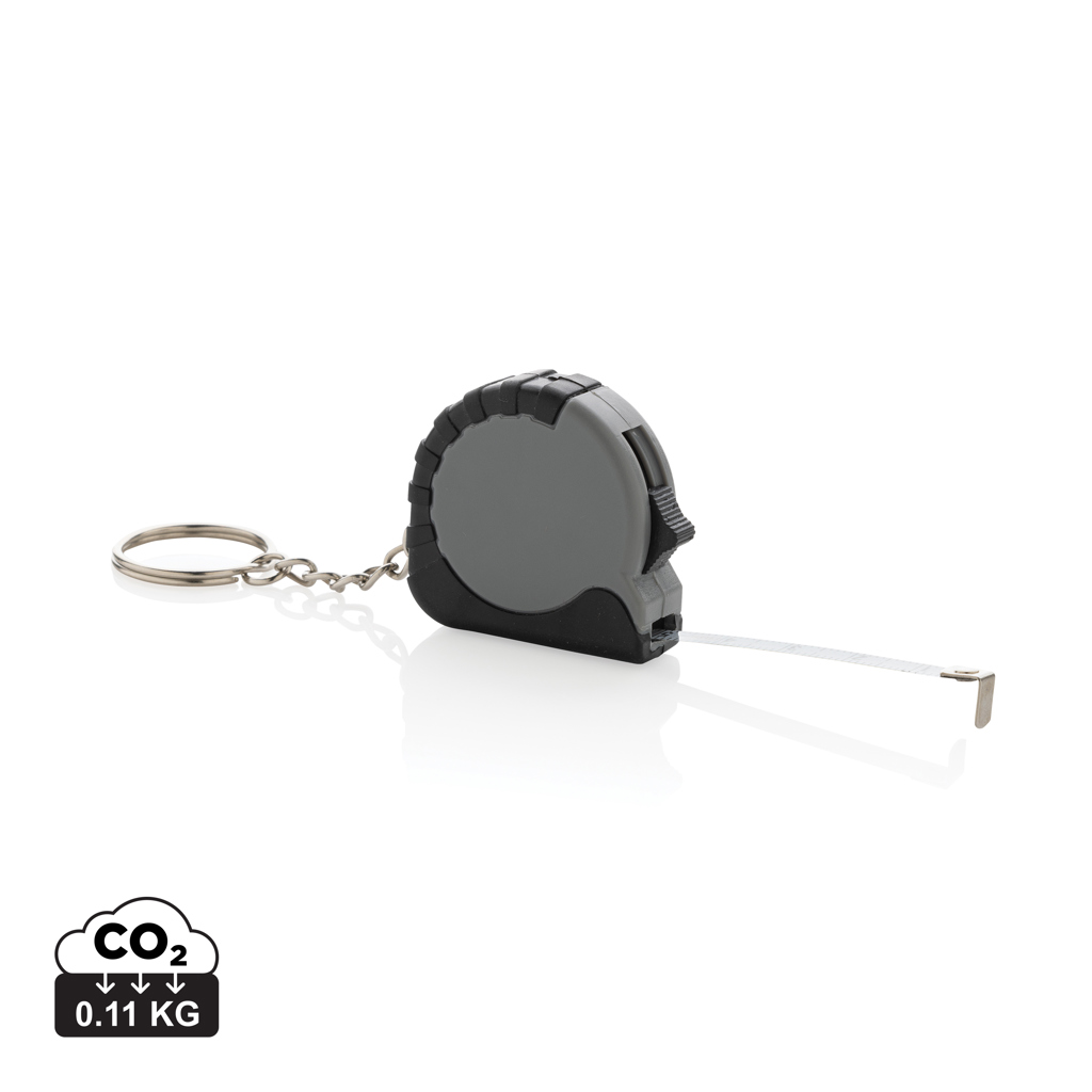 Breloc cu ruletă 1 m din ABS reciclat certificat RCS personalizat cu logo