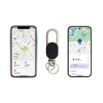 Breloc dual Keyfinder cu localizare globală personalizat cu logo