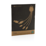 Cablu 6 în 1 Terra din aluminiu reciclat RCS personalizat cu logo