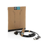 Cablu anti‑hacking Datalock 60W reciclat RCS personalizat cu logo