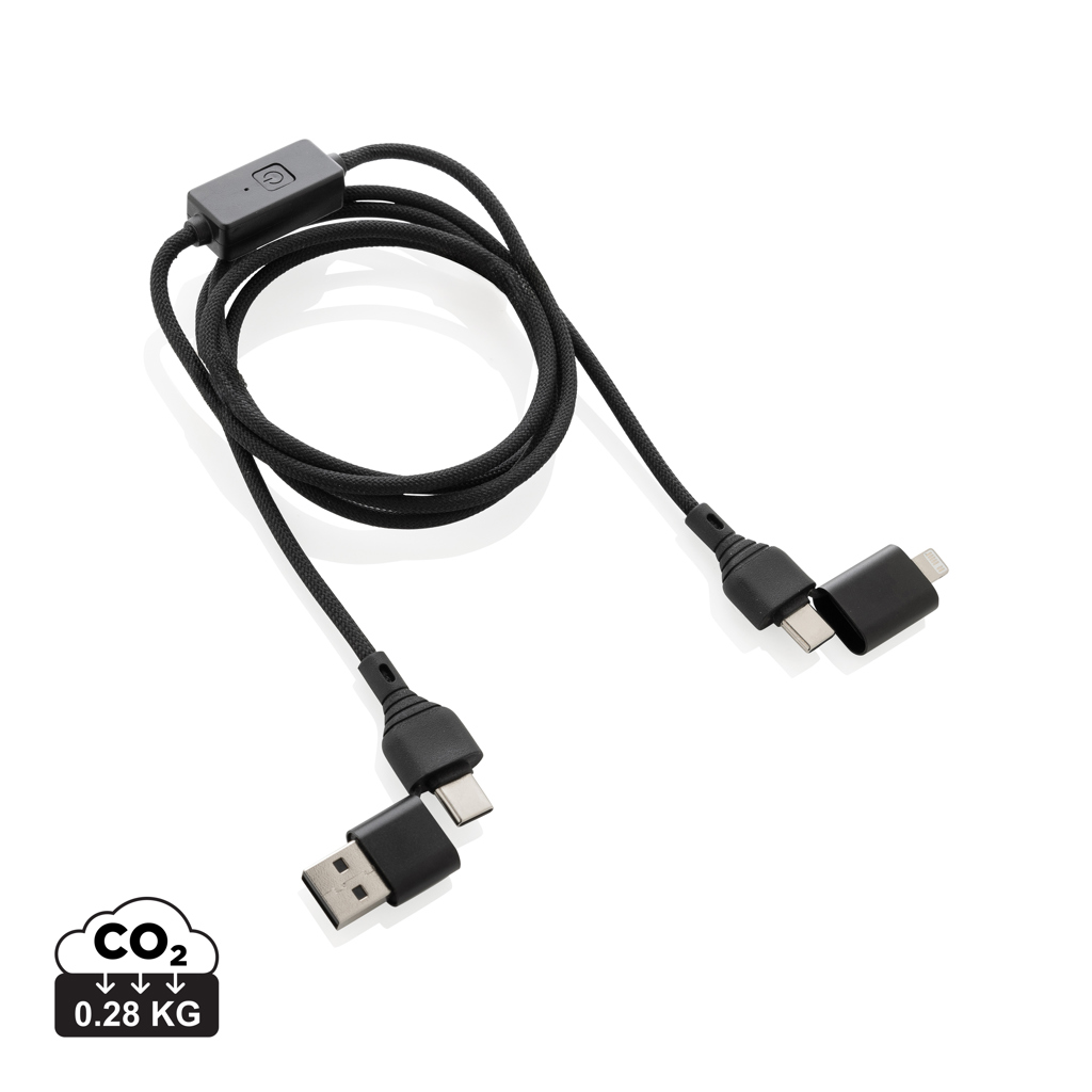 Cablu anti‑hacking Datalock 60W reciclat RCS personalizat cu logo