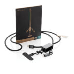 Cablu dual Terra 60W din PET reciclat RCS personalizat cu logo