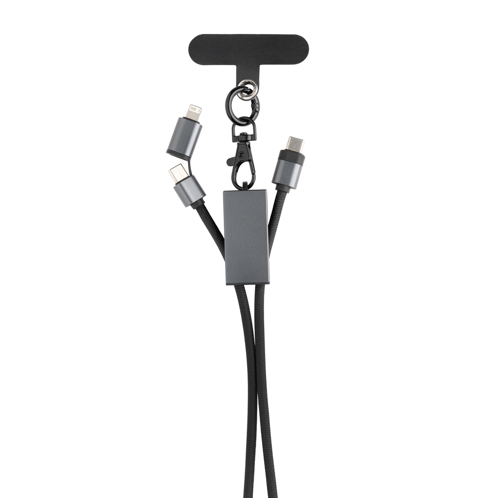 Cablu dual Terra 60W din PET reciclat RCS personalizat cu logo