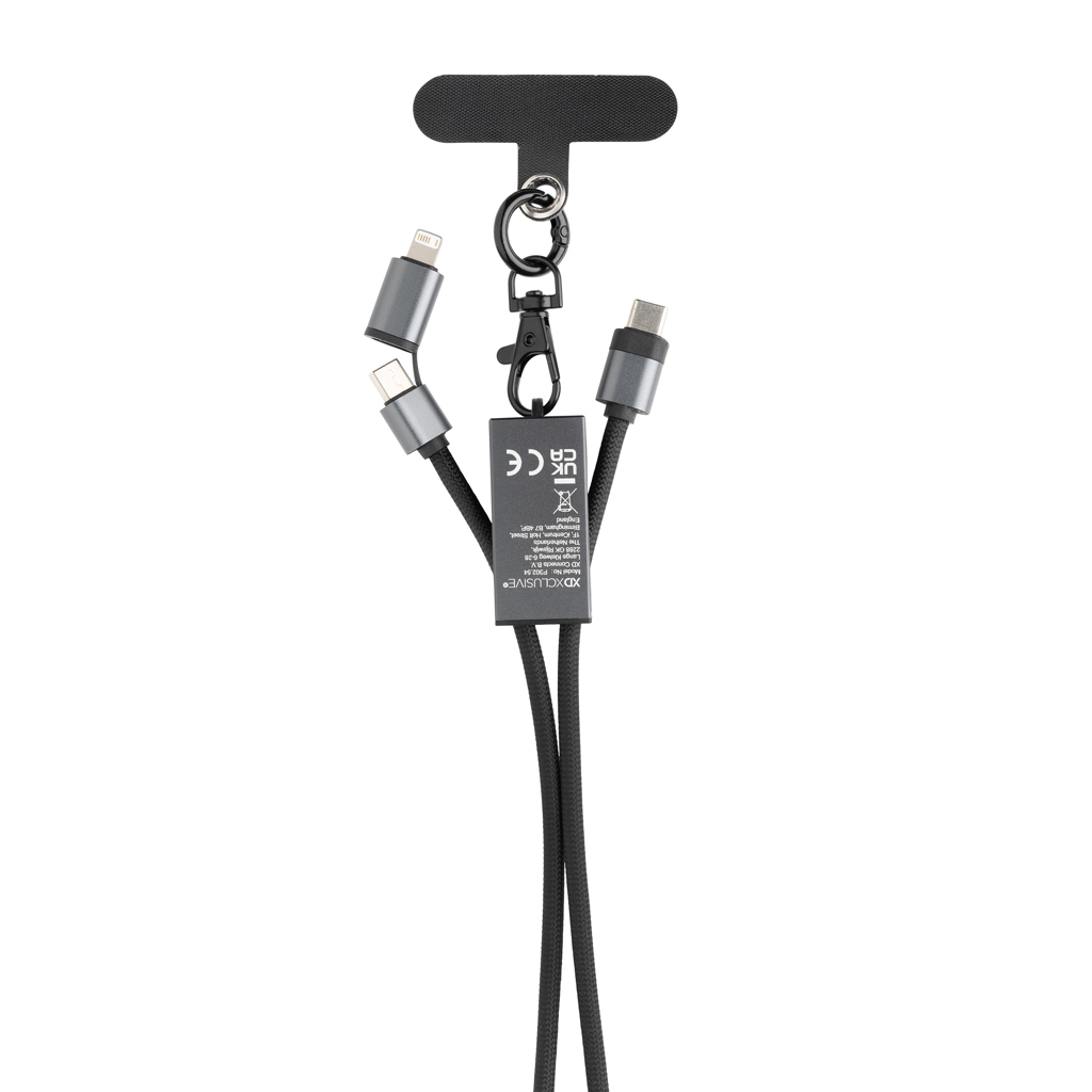 Cablu dual Terra 60W din PET reciclat RCS personalizat cu logo