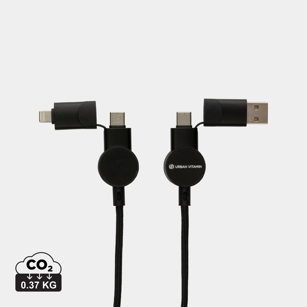 Cablu Oakland 45W încărcare rapidă 6 în 1 rplastic RCS personalizat cu logo