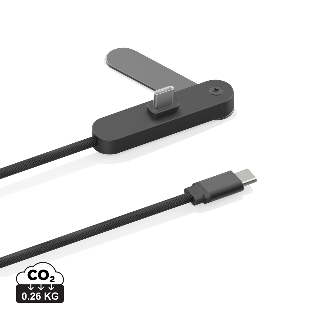 Cablu PD Aluvia RCS 65W  cu suport reglabil pentru telefon personalizat cu logo