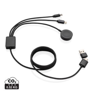 Terra RCS rPET 6-in-1 60W charging cable with watch charger
