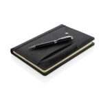 Caiet cu pagini reîncărcabile și set de pixuri premium personalizat cu logo