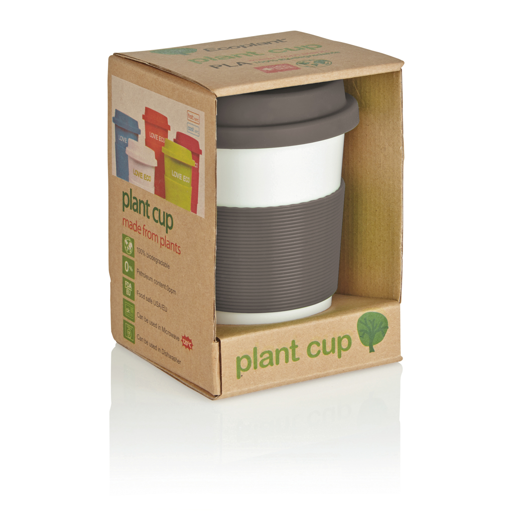 Cană cafea PLA (din material vegetal) personalizat cu logo