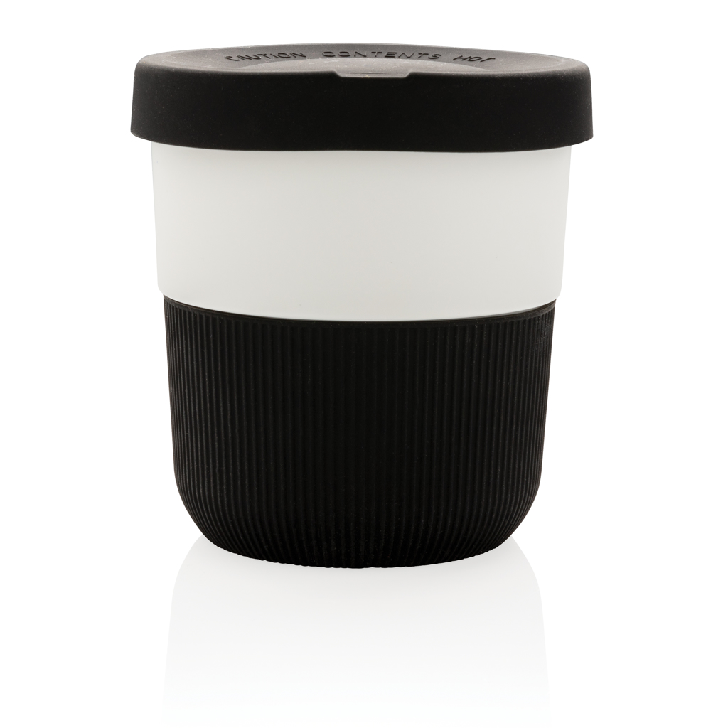 Cană cafea reutilizabilă PLA (din material vegetal) personalizat cu logo