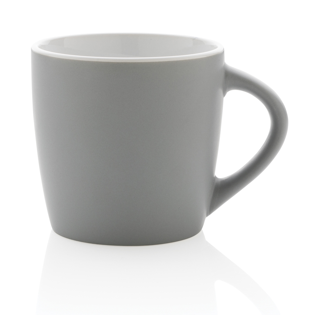 Cană ceramică cu interior colorat de 300 ml. personalizat cu logo
