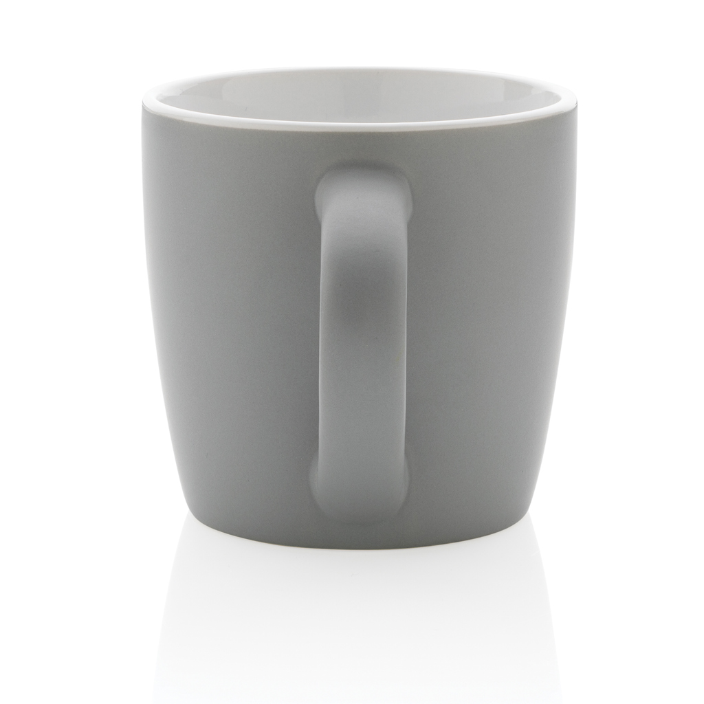 Cană ceramică cu interior colorat de 300 ml. personalizat cu logo