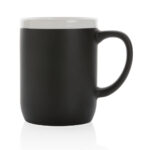 Cană ceramică cu margine albă de 300ml personalizat cu logo