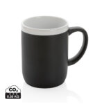 Cană ceramică cu margine albă de 300ml