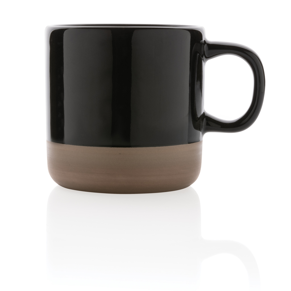 Cană ceramică de 360ml, cu strat lucios personalizat cu logo