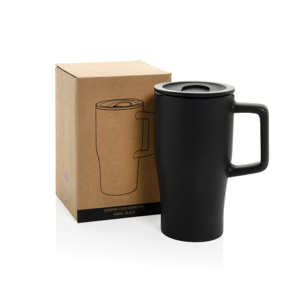 Cană ceramică Luxe Quencher de 490ml personalizat cu logo