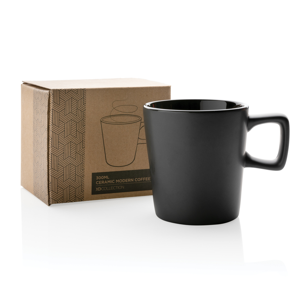 Cană ceramică modernă pentru cafea de 300ml personalizat cu logo