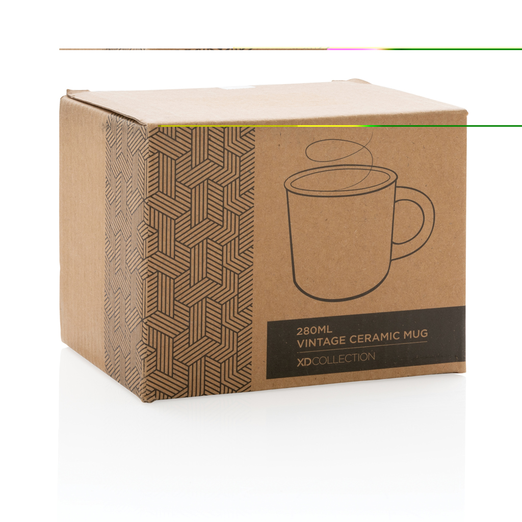 Cană cermică model vintage de 280ml personalizat cu logo
