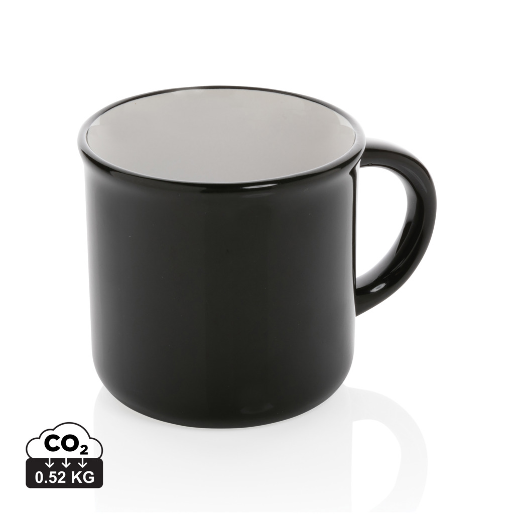 Cană cermică model vintage de 280ml personalizat cu logo