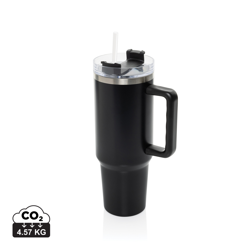 Cană cu mâner Peakflow 1200 ml, oțel reciclat RCS personalizat cu logo