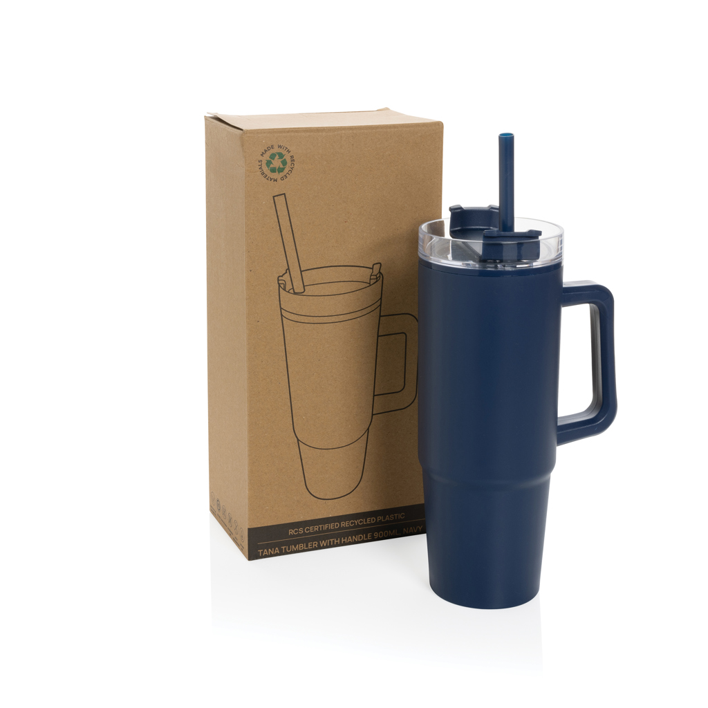 Cană cu mâner Tana de 750 ml, din plastic reciclat RCS personalizat cu logo