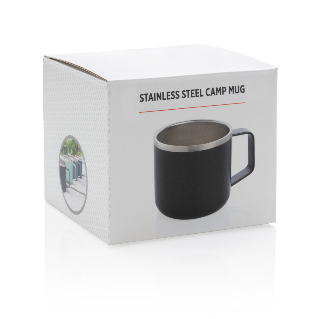 Cana de camping din oțel inoxidabil personalizat cu logo