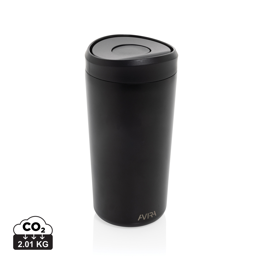 Cană termos Avira Alix 400ml, oțel reciclat RCS personalizat cu logo