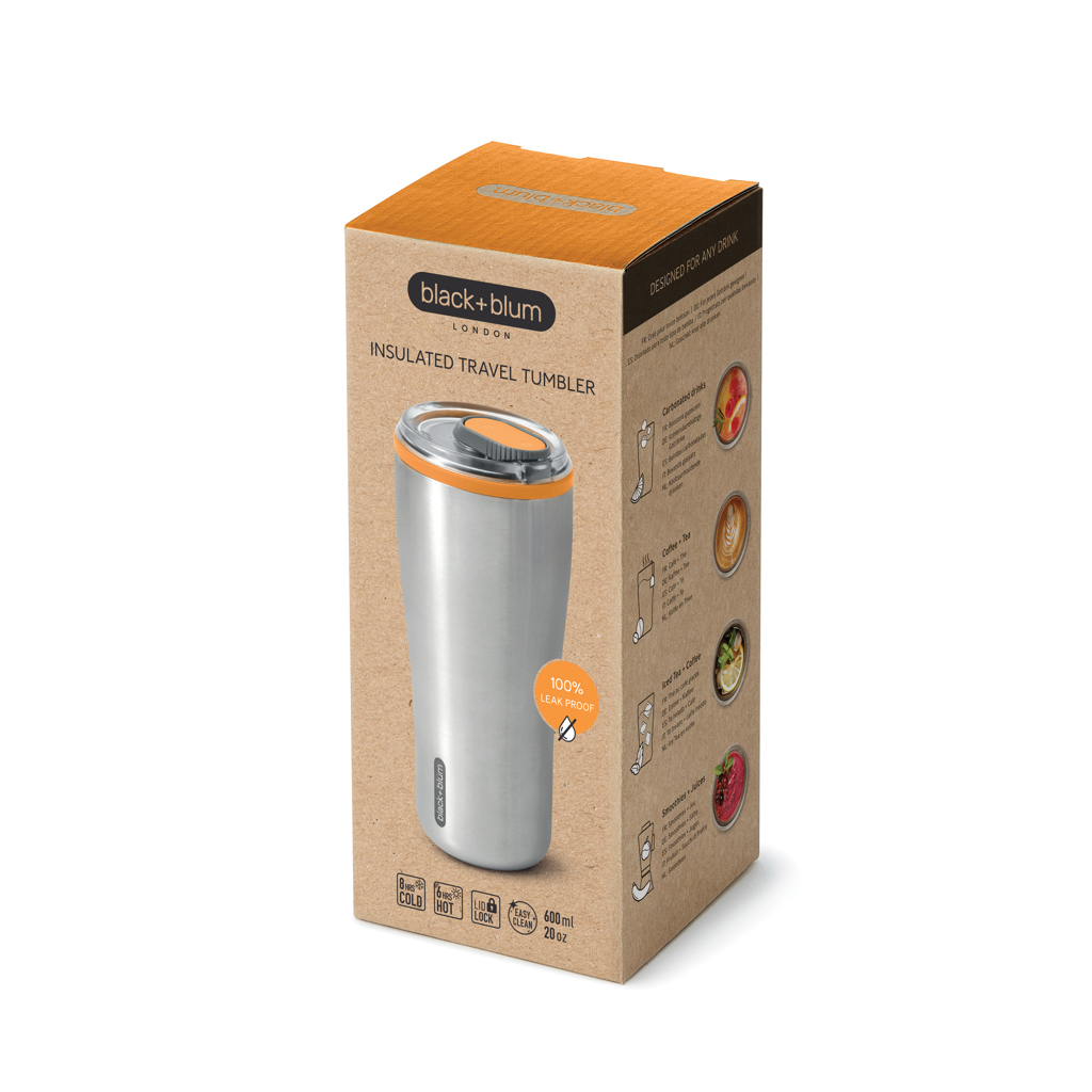 Cană termos pentru călătorii  Black+Blum 600ml personalizat cu logo