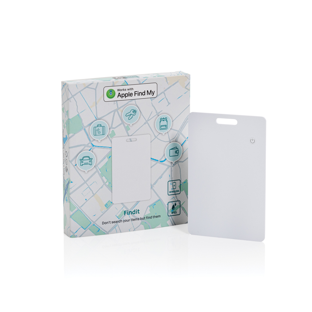 Card localizator Findit reîncărcabil și ultra-subțire RCS personalizat cu logo