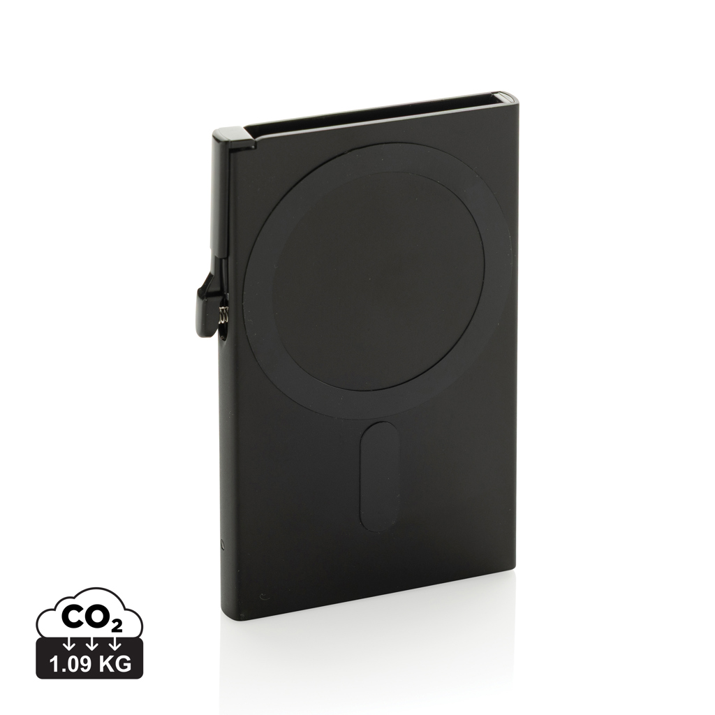 Cardholder magnetic pentru telefon din aluminiu cu RFID personalizat cu logo