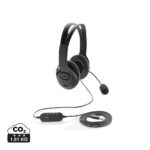 Căști audio pentru birou, cu fir si microfon