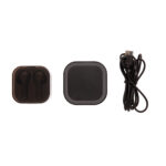 Casti TWS in carcasa cu incarcare wireless personalizat cu logo