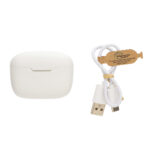 Căști wireless Liberty Pro din plastic reciclat RCS personalizat cu logo