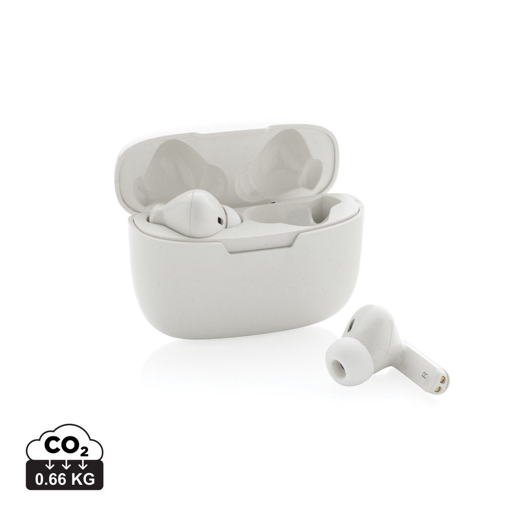 Căști wireless Liberty Pro din plastic reciclat RCS personalizat cu logo