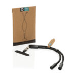 Curea pentru încheietură LoopAmp RPET+cablu încărcare 60W personalizat cu logo